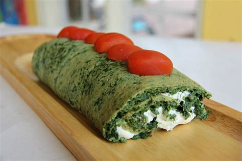 Spinach Roulade with Goats Cheese