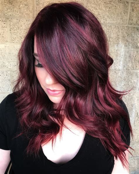 Fall brings ravishing red colors 🍁 Brittni rocking’ the dark cherry red ...