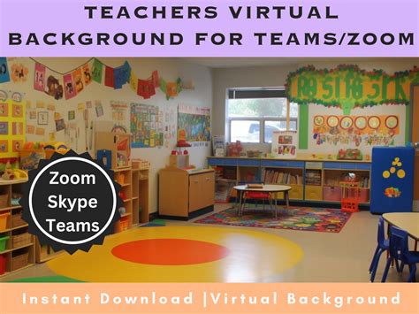 Teacher's Zoom Background High-quality Download Virtual Classroom Gifts ...