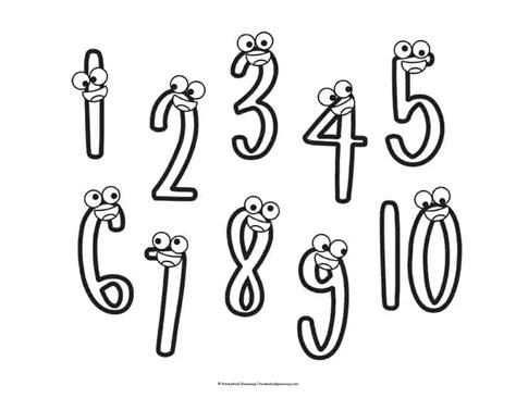 Printable Number Coloring Pages for Early Learners