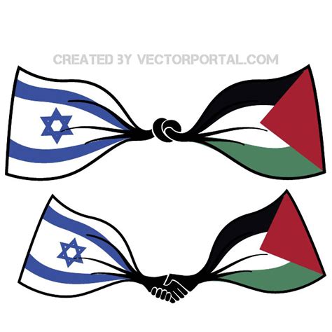 Israel Palestine peace .ai Royalty Free Stock SVG Vector