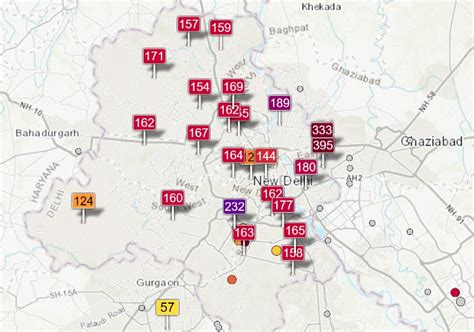 दिवाली से पहले ही फूलने लगा दम! MAP में देखें दिल्ली-NCR के किस इलाके की हवा कितनी खराब - air ...