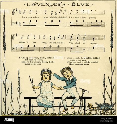 Lavender's blue, nursery rhyme, illustration (1877) by Walter Crane ...