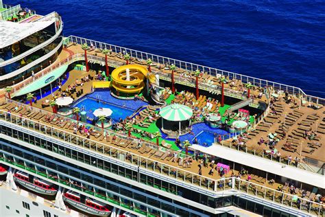 Norwegian Gem Cruise Ship Outdoor Decks and Pool Areas