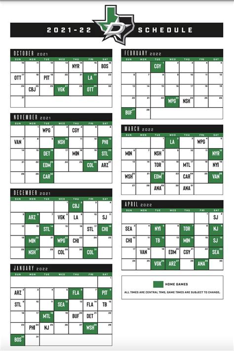 The Dallas Stars schedule for the upcoming season : r/DallasStars