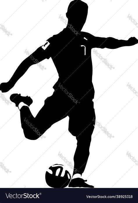 Cristiano ronaldo silhouette Royalty Free Vector Image