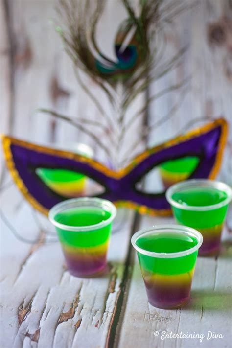 Mardi Gras Jello Shots