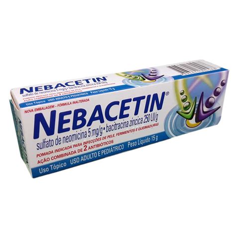 Nebacetin Pomada 5mg + 250UI 15g | Shopee Brasil