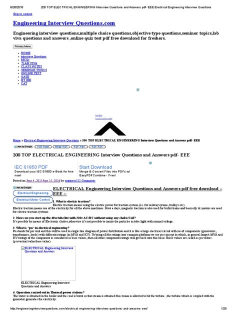 200 Insightful Interview Questions and Answers for Electrical Engineers ...