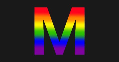 Rainbow Letter M - Rainbow - Magnet | TeePublic