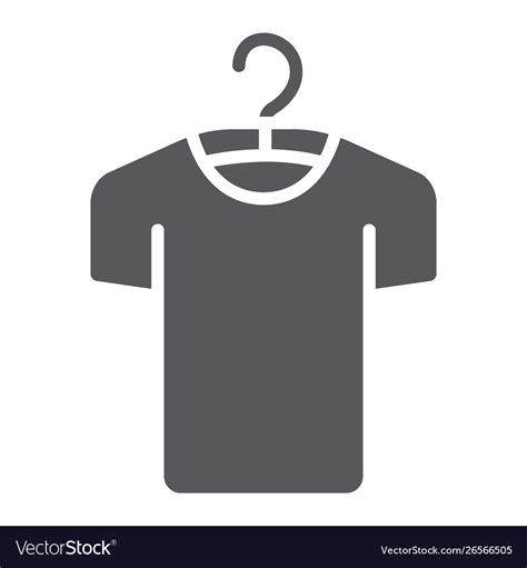 Clothes on hanger glyph icon fashion and clothing Vector Image