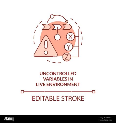 Uncontrolled variables in live environment red concept icon Stock Vector Image & Art - Alamy