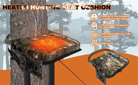 Amazon.com: MDSTOP Heated Hunting Seat Cushion, Waterproof Seat Pads for Tree Stand & Ladder ...