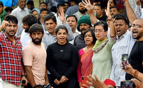 Wrestlers' Protest: AAP's Atishi Targets Minister Anurag Thakur, BJP ...