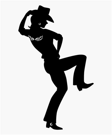 Clip Art Line Dance Country Western Dance Vector Graphics - Silhouette ...