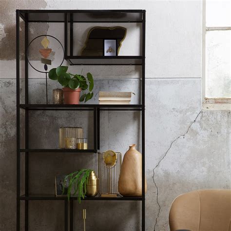 Teun Black Metal Shelving Unit - Woood | Cuckooland