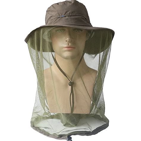 Outdoor Quick Drying Fishing Hats fishing cap with Mosquito net ...