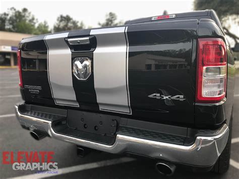 Fits Dodge Ram 1500 Rally Stripes Graphics Hood Tailgate 3M Decal ...