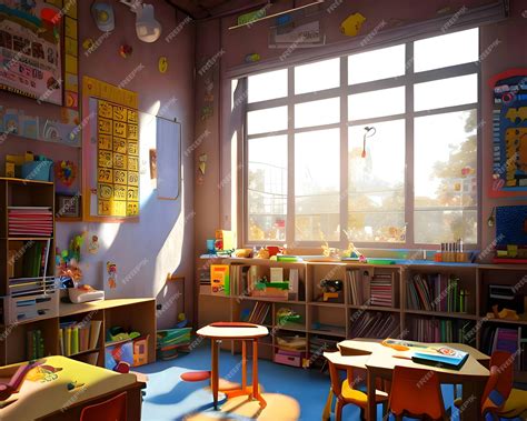 Premium AI Image | Back to school in kids classroom