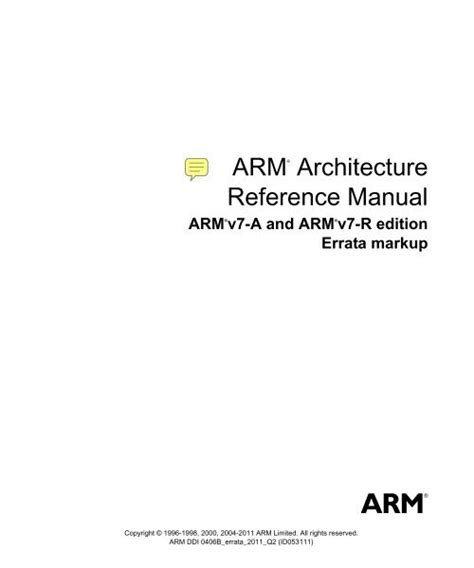 ARM Architecture Reference Manual ARMv7-A and ARMv7-R edition