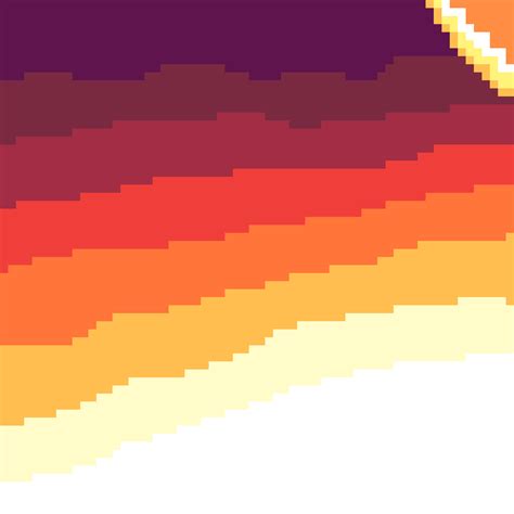 Pixel Art Sunset Sky