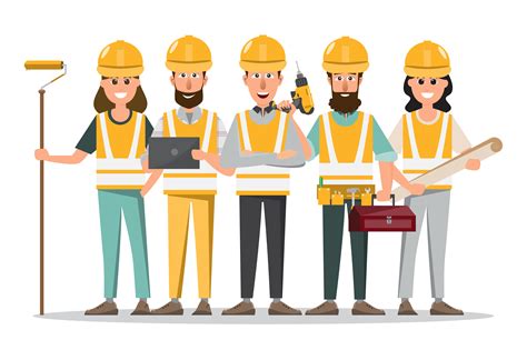 architect, foreman, engineering construction worker in different characte 425729 Vector Art at ...