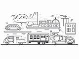 Coloring Page Of Transportation Fun  sketch template