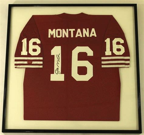 Joe Montana Signed 29" x 29" Custom Framed 49ers Vintage Wilson Jersey (JSA ALOA) Joe Montana ...