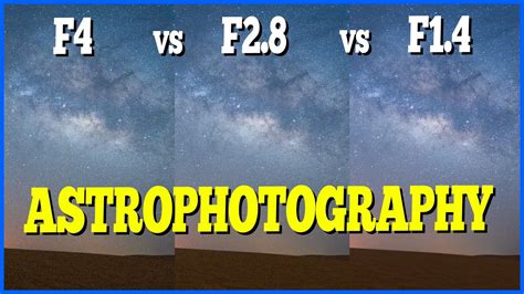 Astrophotography f4 vs f2.8 vs f1.4 - - With DOWNLOADABLE IMAGES - YouTube