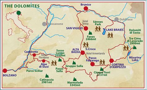 Italian Dolomites Hiking Map - map : Resume Examples #QJ9ev5xYmy