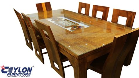 Dining Suites Furniture- Sri Lankan Modern Teak Wood- Teak Dining ...