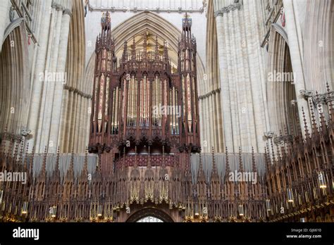 Organ of York Minster Cathedral Church; England; UK Stock Photo - Alamy