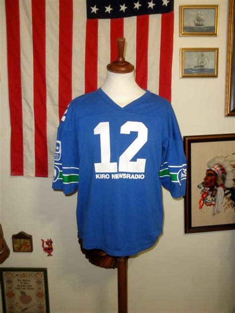 1985 Seattle Seahawks 12th Man Jersey Style T-shirt by DesertMoss