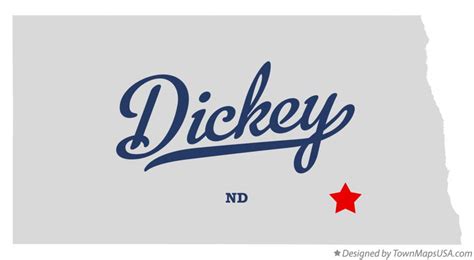 Map of Dickey, ND, North Dakota