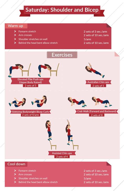 level 1 shoulder and bicep infographic | Calisthenics workout ...