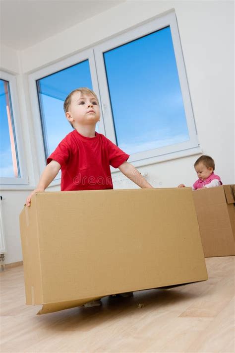 Children Playing with Boxes Stock Image - Image of packages, playing: 6378077