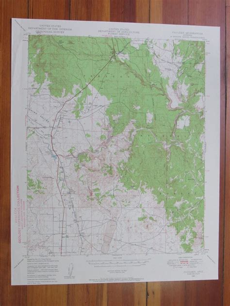 Paulden Arizona 1958 Original Vintage USGS Topo Map: (1958) Map | RareMapsandBooks