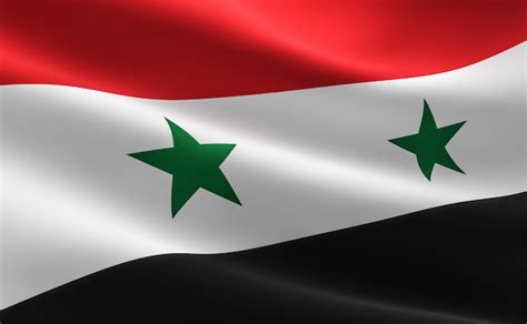 Drapeau De La Syrie. Illustration Du Drapeau Syrien Qui Agite. | Photo ...