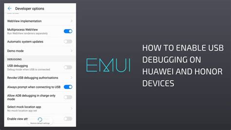 How to Enable USB Debugging on Huawei and Honor Devices