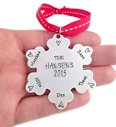 Personalized Ornament - Family Christmas Ornament - Engraved - Family Name Ornament ...