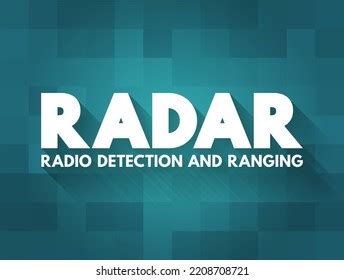 Radar Radio Detection Ranging Acronym Detection Stock Illustration 2208708721 | Shutterstock