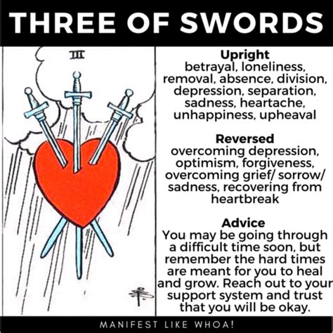 The Three of Swords Tarot Card Guide For Beginners – Manifest Like Whoa!