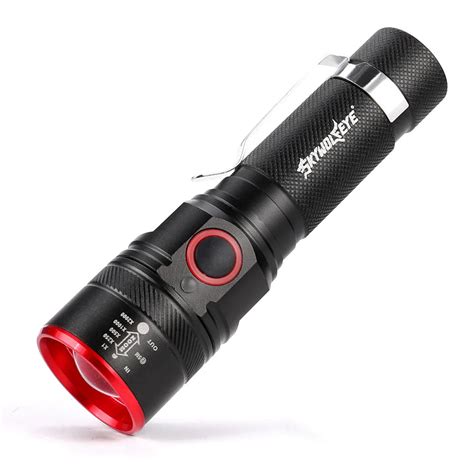 Portable USB Rechargeable Strong Light LED Flashlight Outdoor Camping Fishing Light-in LED ...