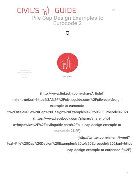 Pile Cap Design Examples To Eurocode 2 | PDF | Deep Foundation | Volume