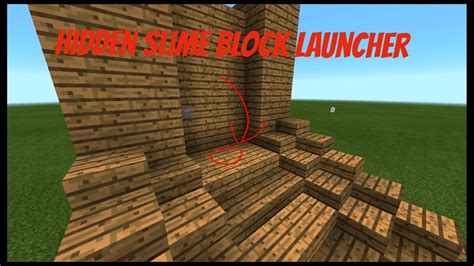 Minecraft PE Hidden Slime Block Launcher - YouTube