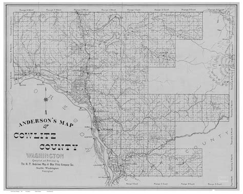 Cowlitz County Washington 1897 - Old Map Reprint - OLD MAPS