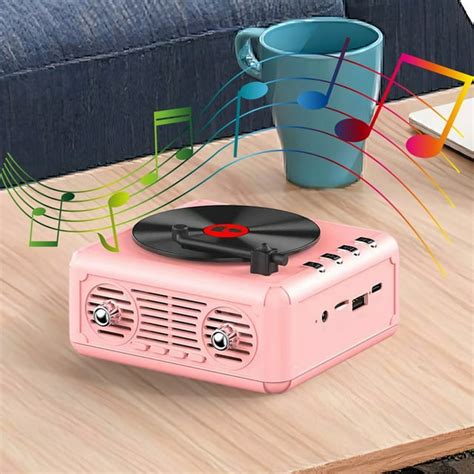 SSZMDLB Savings On Record Player Wireless Bluetooth Sound Retro Mini Portable Card Insert Small ...