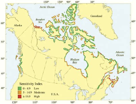 Sensitivity of Canada ’ s coastline to sea-level rise. Source : Shaw et ...