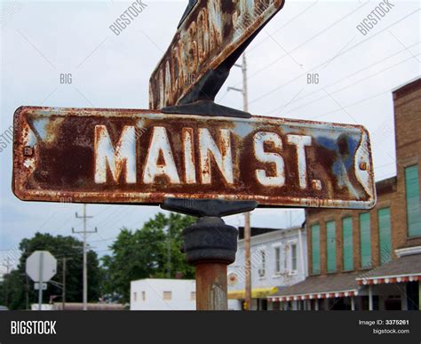 Vintage Main Street Sign Image & Photo | Bigstock