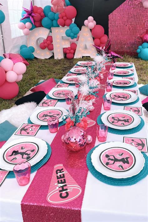 Cheerleading Summer Party Ideas | Photo 5 of 8 | Cheerleader birthday ...